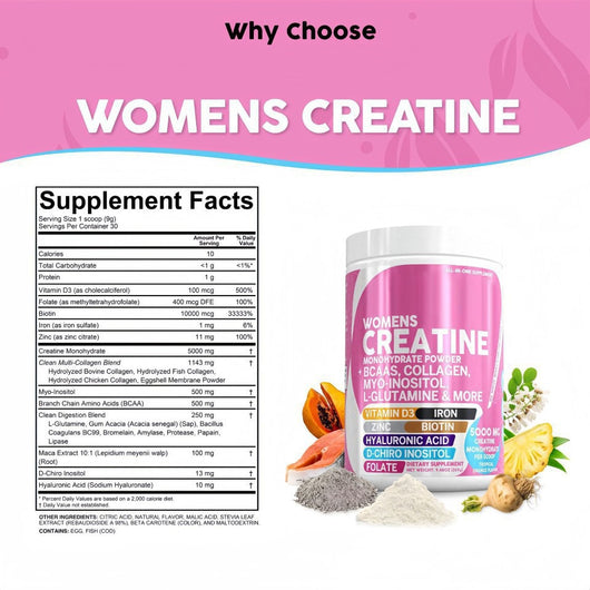 Spot Quick TK Amazon Hot Selling Women's Creatine Monohydrate Powder Creatine Monohydrate